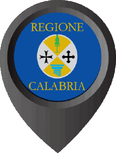 Fahnen Europa Italien Calabria Standort-Pin 