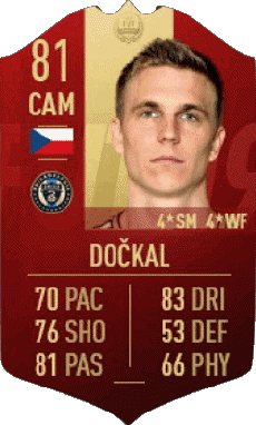 Videospiele F I F A - Karten Spieler Tschechien Borek Dockal 