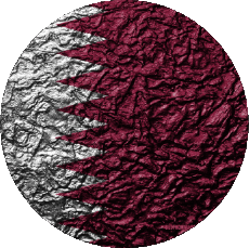 Bandiere Asia Qatar Tondo 