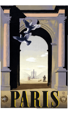 Humor -  Fun Retro Poster - Orte France Paris 