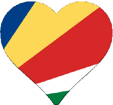 Banderas África Seychelles Corazón 