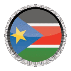 Bandiere Africa Sudan del sud Rotondo - Anelli 