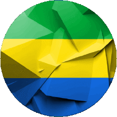 Drapeaux Afrique Gabon Rond 