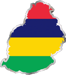 Banderas África Isla mauricio Mapa 