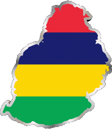 Flags Africa Mauritius Map 