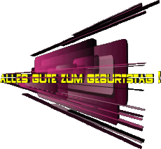 Messages Allemand Alles Gute zum Geburtstag Zusammenfassung - geometrisch Fond Transparent 020 