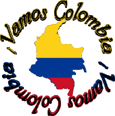 Mensajes Español Vamos Colombia Bandera 