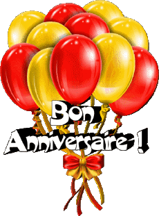 Messagi Francese Bon Anniversaire Ballons - Confetis 007 