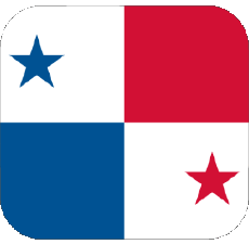 Drapeaux Amériques Panama Carré 