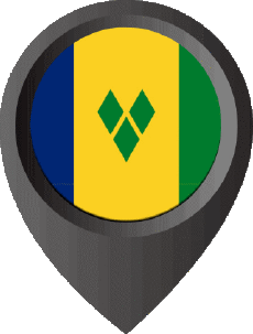 Banderas América San Vicente y las Granadinas Marcador de ubicación 