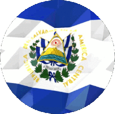 Drapeaux Amériques Salvador Rond 
