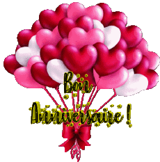 Mensajes Francés Bon Anniversaire Ballons - Confetis 009 