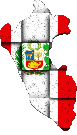 Banderas América Perú Mapa 