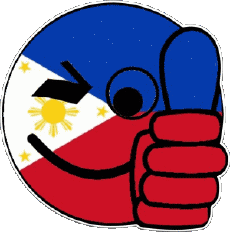 Fahnen Asien Philippinen Smiley - OK 