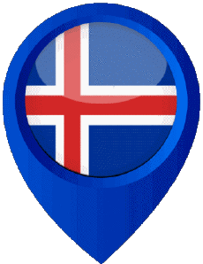 Flags Europe Iceland Location Pin 