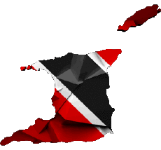 Fahnen Amerika Trinité et Tobago Karte 