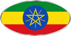 Drapeaux Afrique Ethiopie Ovale 01 