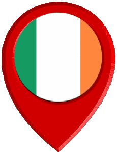 Drapeaux Europe Irlande Epingle de Localisation 