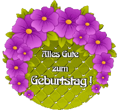 Messages German Alles Gute zum Geburtstag Blumen 019 