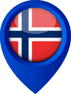 Banderas Europa Noruega Marcador de ubicación 
