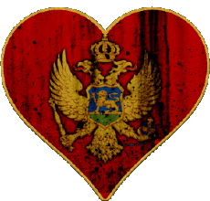 Banderas Europa Montenegro Corazón 