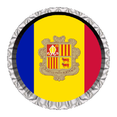 Flags Europe Andorra Round - Rings 