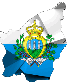 Fahnen Europa San Marino Karte 