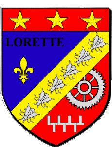 Banderas Francia Departamentos - Ciudades 42 LORETTE 