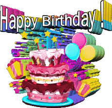 Messages English Happy Birthday Cakes 003 