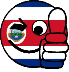 Drapeaux Amériques Costa Rica Smiley - OK 