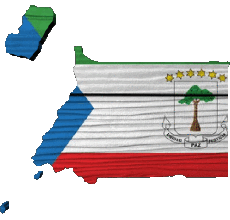 Flags Africa Equatorial Guinea Map 