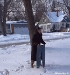 Humor -  Fun MENSCHEN Im Schnee Serie 01 