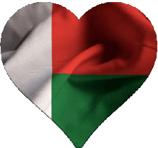 Bandiere Africa Madagascar Cuore 