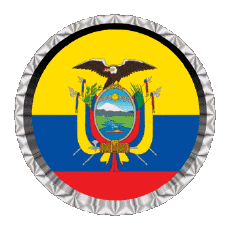 Drapeaux Amériques Equateur Rond - Anneaux 