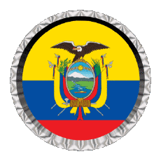 Flags America Ecuador Round - Rings 