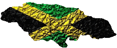 Banderas América Jamaica Mapa 