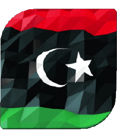 Flags Africa Libya Square 