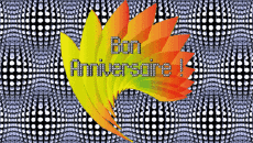 Messages French Bon Anniversaire Abstrait - Géométrique Animated Background 004 