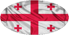 Fahnen Asien Georgia Oval 01 