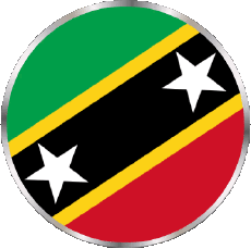 Bandiere America Saint Kitts e Nevis Tondo 