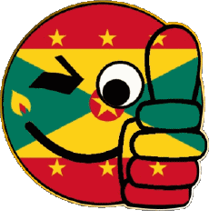 Fahnen Amerika Grenada-Inseln Smiley - OK 