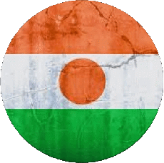 Drapeaux Afrique Niger Rond 