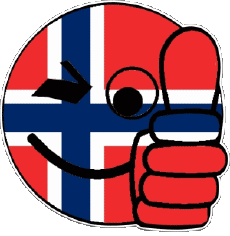 Flags Europe Norway Smiley - OK 