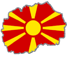 Bandiere Europa Macedonia Carta Geografica 