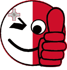 Fahnen Europa Malta Smiley - OK 