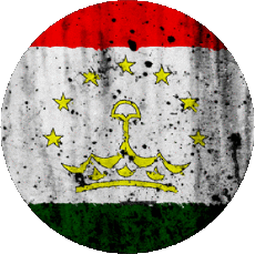 Drapeaux Asie Tadjikistan Rond 