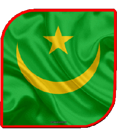 Flags Africa Mauritania Square 