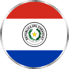 Drapeaux Amériques Paraguay Rond 