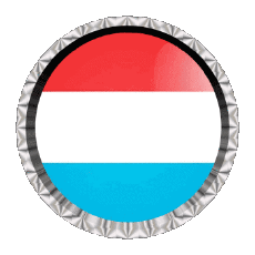 Flags Europe Luxembourg Round - Rings 