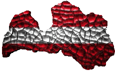 Flags Europe Latvia Map 